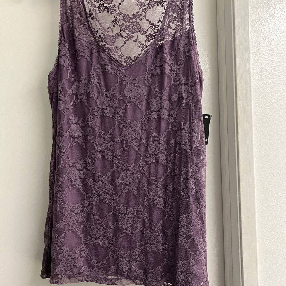 Torrid Violet All-Over Lace Tank